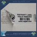 Wholesales high quality anti-counterfeiting laser VOID hologram sticker peel off labels